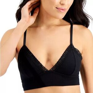 Jenni On Repeat Wide Lace Bralette, bras black , large